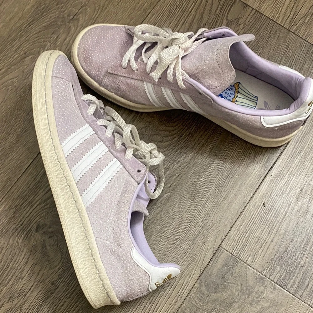 Adidas Frosted Cupcake Lavender suede Sneakers
